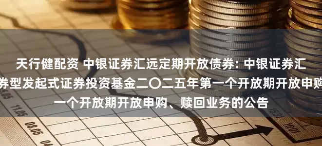 天行健配资 中银证券汇远定期开放债券: 中银证券汇远一年定期开放债券型发起式证券投资基金二〇二五年第一个开放期开放申购、赎回业务的公告
